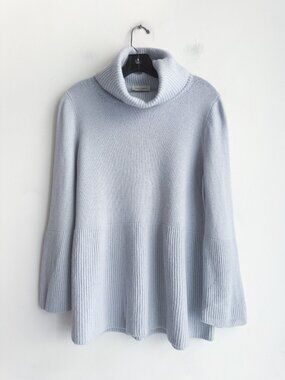 Bruno Manetti Cashmere Light Blue Turtleneck Sweater M